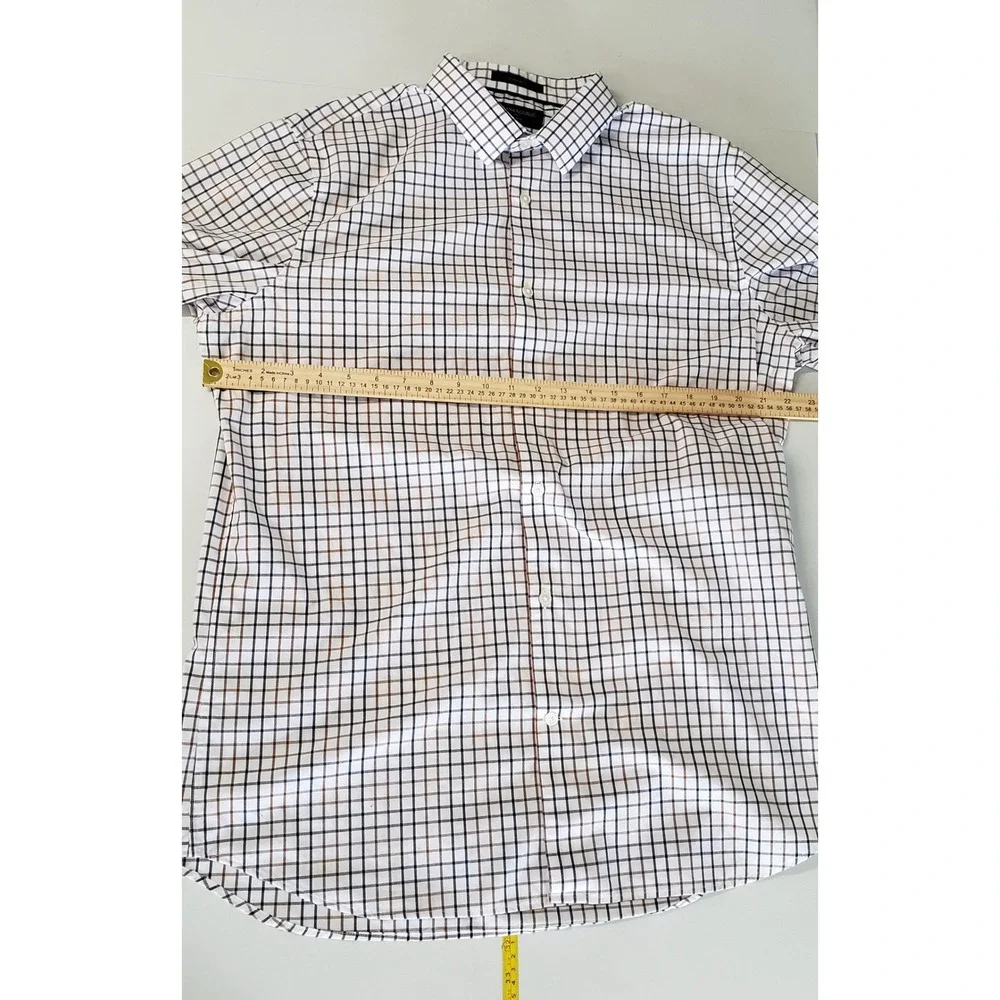 Banana Republic Button Down Shirt Mens Large Tall Check Non Iron Standard Fit‎